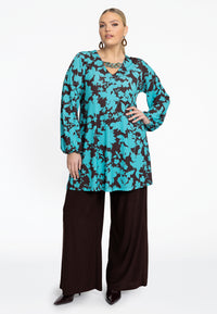 Tunic V-neck chain JONES - turquoise - #2