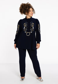 Tunic embroidered DOLCE - blue - #1