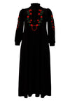 Dress long embroidered DOLCE - black - #4
