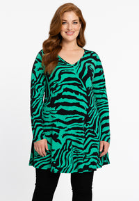 Tunic wide bottom VERDI - green - #1