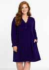 Dress grandad collar DOLCE - purple - #1