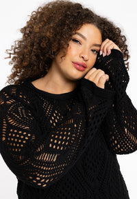 Top crochet LOUNGE - black - #1