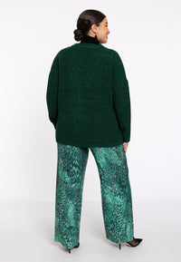 Knitted cardigan - green - #3