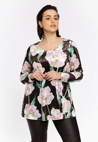 Tunic flare FIORITO - brown - #1