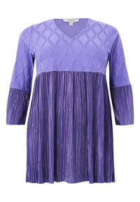 Tunic wide bottom ROMBO - light purple - #4