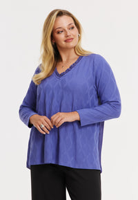 Tunic A-line ROMBO - light purple - #1