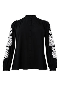 Blouse TWILL - black - #4