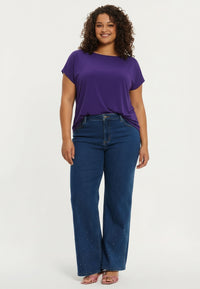 Jeans wide leg 5-pocket with strass - #2