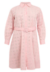 Blouse-dress BRODERIE STRIPES - pink - #5