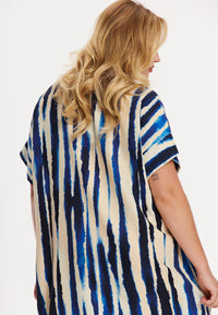 Kaftan straight RIPPLES - blue - #4