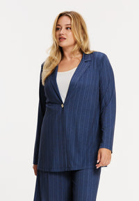 Blazer loose PINSTRIPE - blue - #1