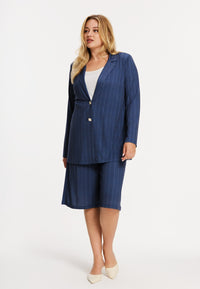 Blazer loose PINSTRIPE - blue - #1