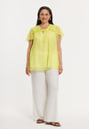 Tunic frills VICHY - yellow