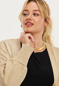 Cardigan METALLIC - gold - #1