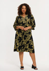 Dress waistseam PARADISE - yellow - #1