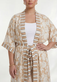 Kimono FLOWER STAMP - light brown - #2
