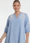 Tunic sweet flora - light blue