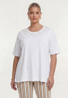 T-shirt white beads - White