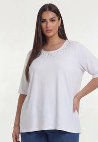 T-shirt white beads - white - #1