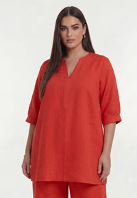 Tunic LINEN - light red - #1