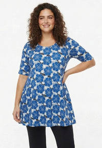 Tunic Wide Bottom PORCELAINE - blue - #1