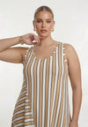 Dress DECOSTRIPE - light brown