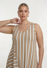 Dress DECOSTRIPE - light brown - #1