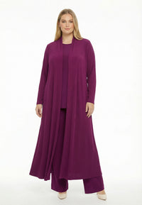 Cardigan extra long UNI DOLCE PLISSÉ - purple - #2