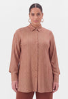 Blouse flare FISHBONE - mid brown - #1