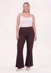 Trousers bootleg denim dolce brown - Brown