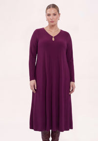 Dress midi UNI DOLCE - purple - #2