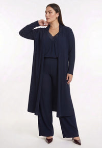 Cardigan extra long UNI DOLCE PLISSÉ - blue - #1