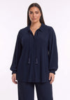Blouse flare UNI DOLCE PLISSÉ - blue - #2