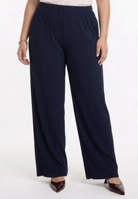 Trousers loose UNI DOLCE PLISSÉ - blue - #2