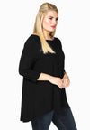 Shirt wide pleat back DOLCE - black