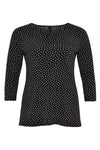 Shirt relax dropped neck DOTS - black - #4