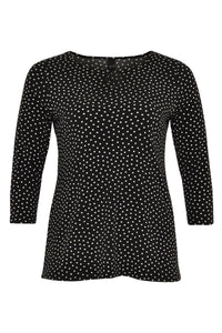 Shirt relax dropped neck DOTS - black - #4