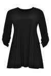 Shirt wide bot puckered DOLCE - black - #4
