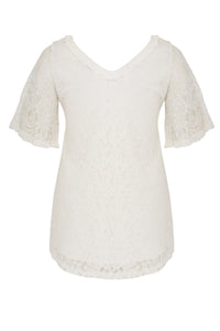 Tunic flare LACE - white - #3