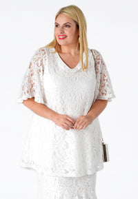Tunic flare LACE - white - #1