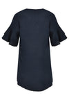 Dress frill cuffs LINEN - blue