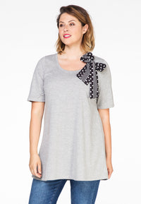 Tunic flare scarf dots - grey - #2