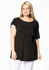 Tunic flare asym frill DOLCE - black