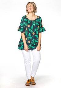 Blouse ruffled PINEAPPLE - blue - #1