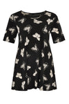 Tunic wide bot FARFALLE - black - #4