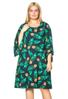 Dress A-line wide PINEAPPLE - blue