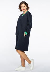 Dress-sweater stripe trim - blue - #1