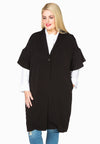Jacket frill sleeve Interlock - black - #1
