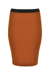 Skirt zip midback crèpe - brown - #4