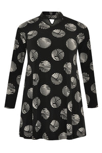 Tunic wide bot strass zebra DOT - black - #4